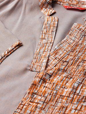 printed asymmetric kurta - 16739192 - Standard Image - 4
