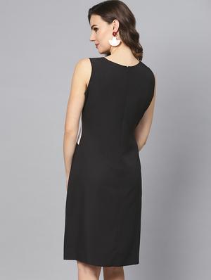 v neck color block sheath dress - 16739197 - Standard Image - 3