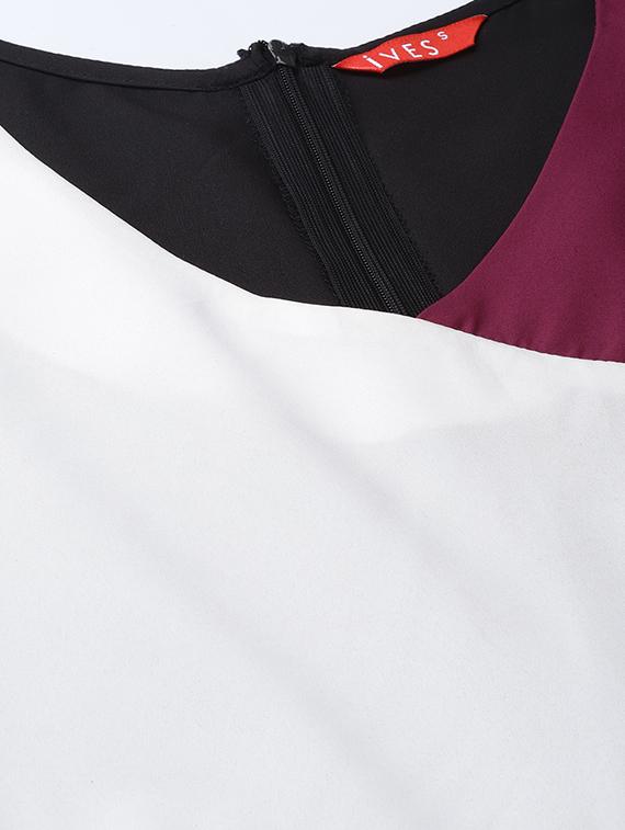v neck color block sheath dress - 16739197 - Zoom Image - 5