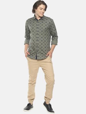 grey printed casual shirt - 16739208 - Standard Image - 4