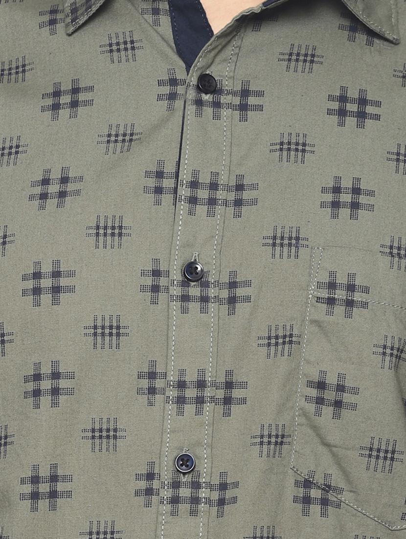 grey printed casual shirt - 16739208 - Zoom Image - 5