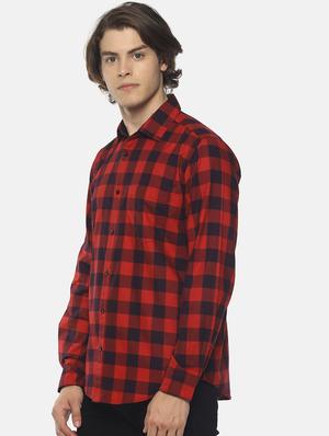 red checkered casual shirt - 16739212 - Standard Image - 2