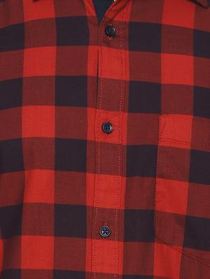 red checkered casual shirt - 16739212 - Standard Image - 5