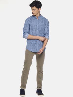 blue printed casual shirt - 16739220 - Standard Image - 4