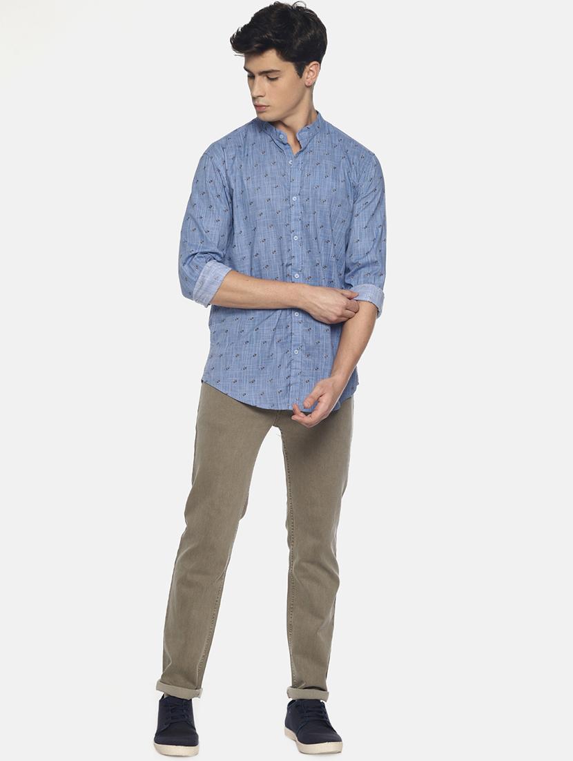blue printed casual shirt - 16739220 - Zoom Image - 4