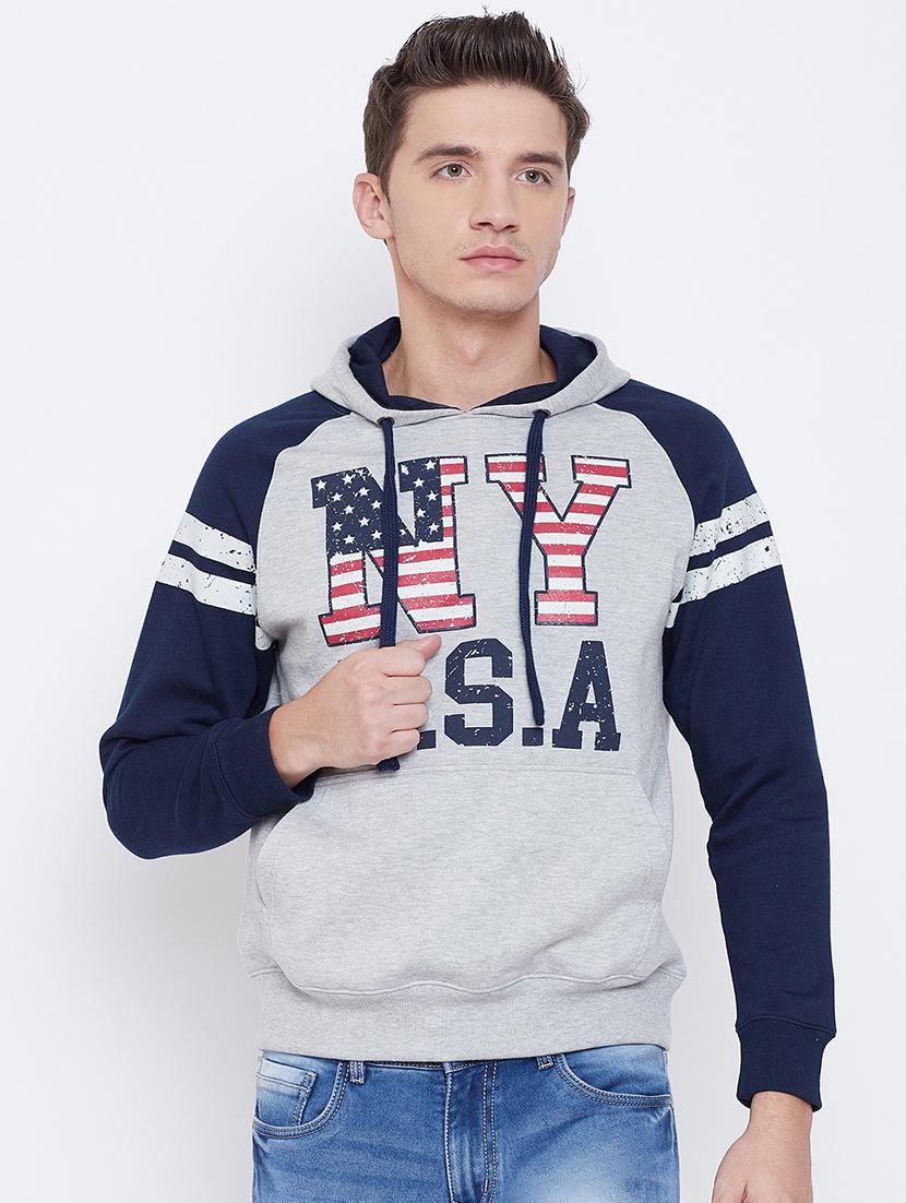 grey chest printed sweatshirt - 16739299 - Zoom Image - 1