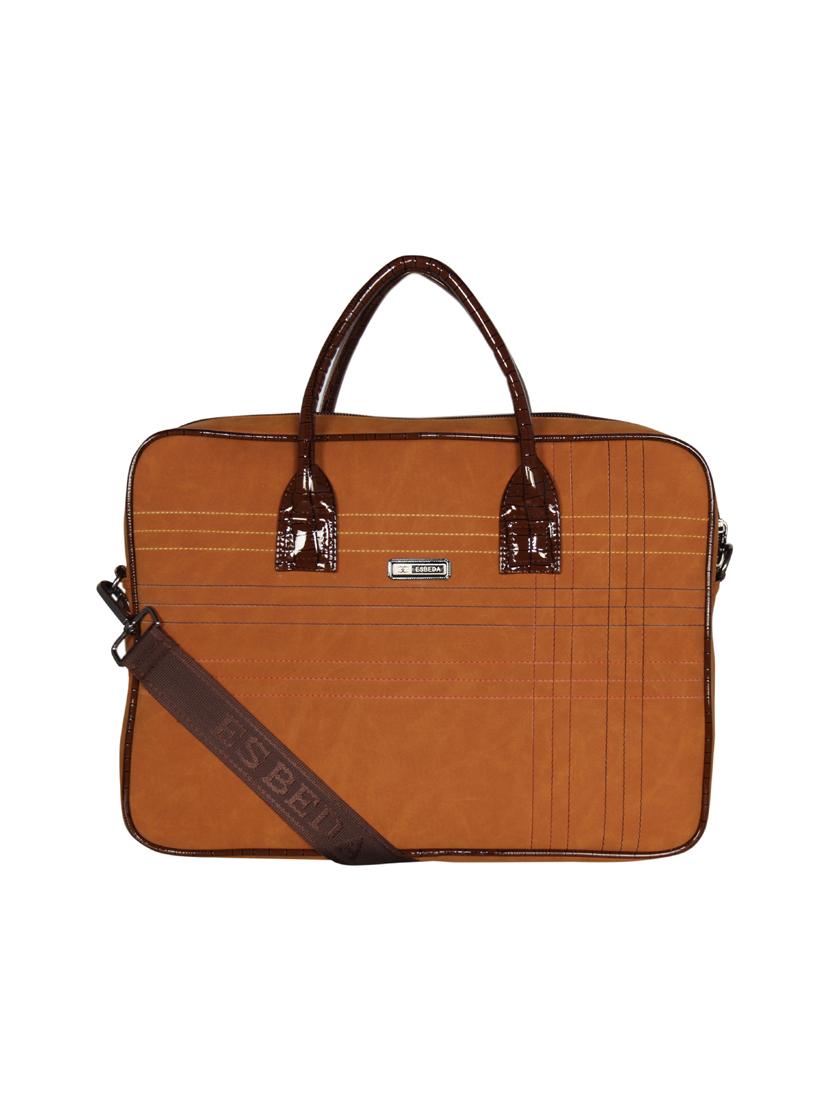 tan leatherette (pu) laptop bag - 16739353 - Zoom Image - 1
