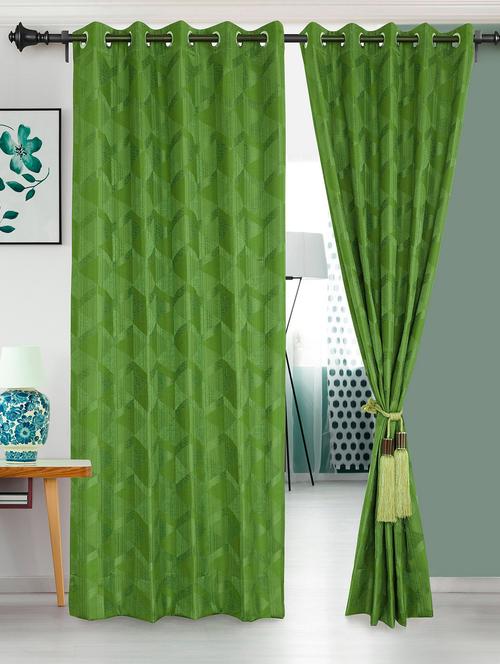 1 piece polyester jacquard fabric window curtain - 16739501 - Standard Image - 1