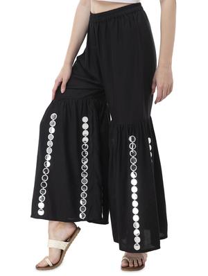 black rayon sharara - 16740059 - Standard Image - 2