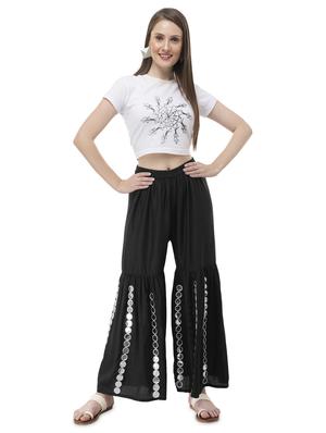 black rayon sharara - 16740059 - Standard Image - 4