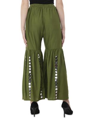 green rayon sharara - 16740061 - Standard Image - 3