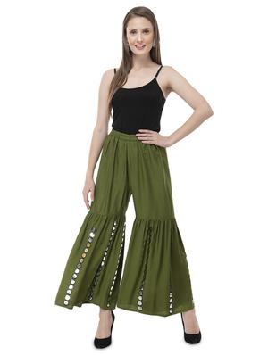 green rayon sharara - 16740061 - Standard Image - 4