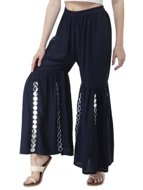 blue rayon sharara - 16740062 - Standard Image - 1