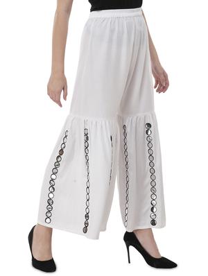 white rayon sharara - 16740065 - Standard Image - 2
