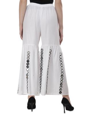 white rayon sharara - 16740065 - Standard Image - 3