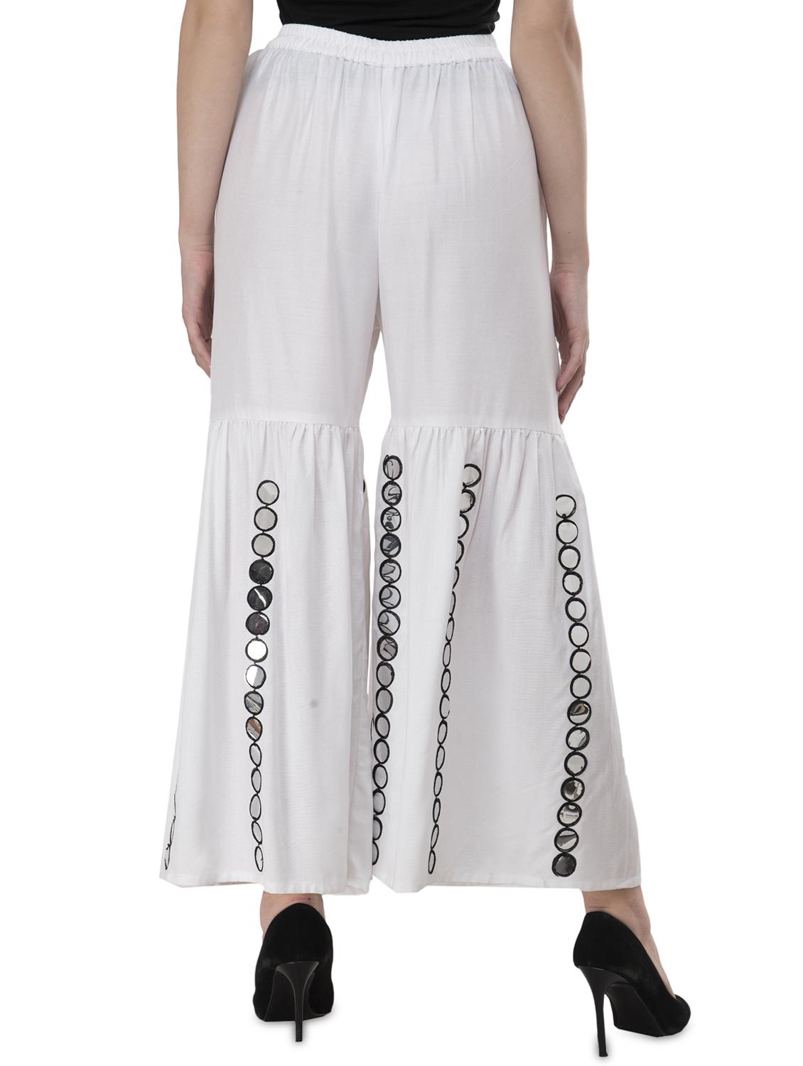 white rayon sharara - 16740065 - Zoom Image - 3