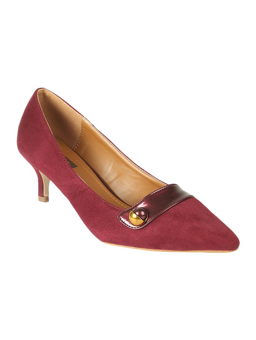 maroon slip on pumps - 16740101 - Zoom Image - 1