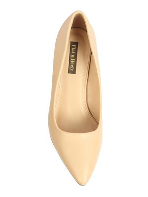 beige slip on pumps - 16740112 - Standard Image - 4