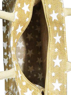 beige jute regular tote - 16740123 - Standard Image - 3