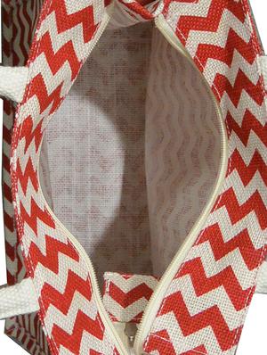 red jute regular tote - 16740124 - Standard Image - 3