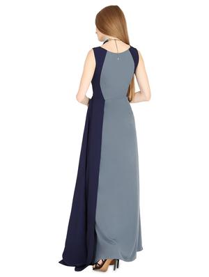 round neck color block maxi dress - 16740281 - Standard Image - 3