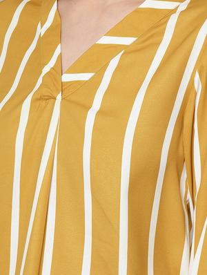 v neck striped shirt - 16740421 - Standard Image - 5