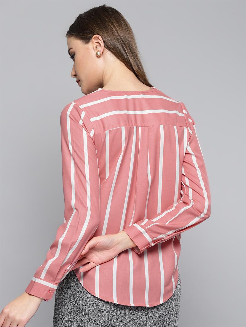 v neck striped shirt - 16740428 - Zoom Image - 3