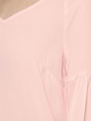 v neck embellished bishop sleeved top - 16740432 - Standard Image - 4