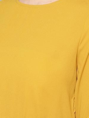 round neck ruffle detail top - 16740433 - Standard Image - 5