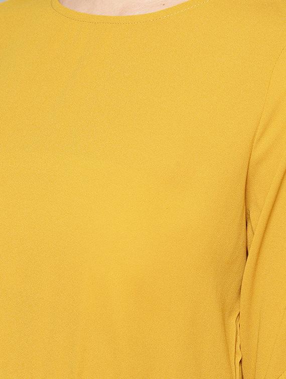 round neck ruffle detail top - 16740433 - Zoom Image - 5