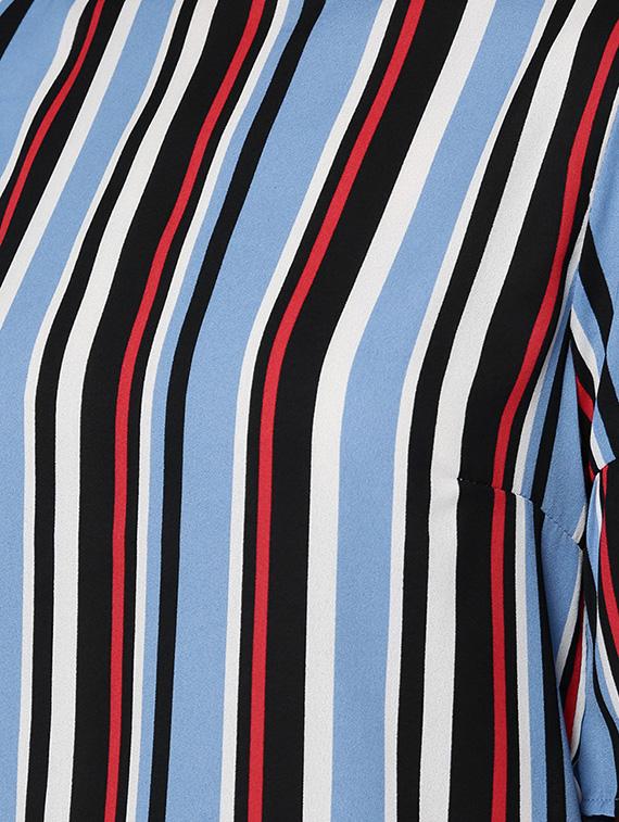 bell sleeved striped top - 16740436 - Zoom Image - 4