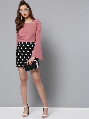 bell sleeved buckle detail top - 16740439 - Standard Image - 4
