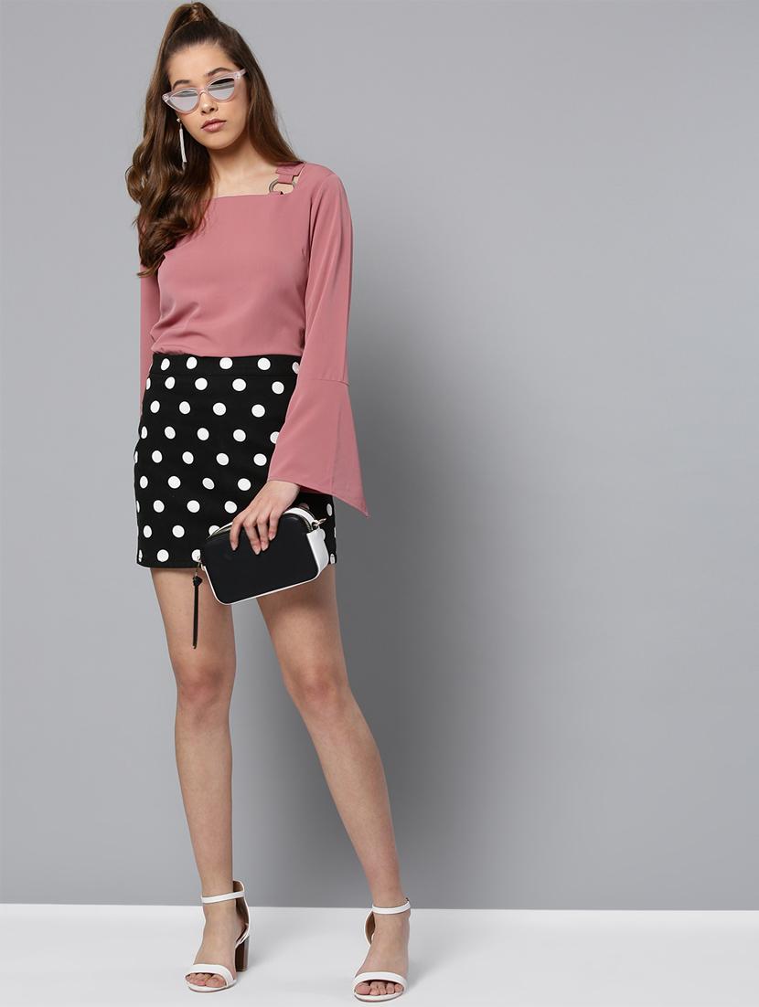 bell sleeved buckle detail top - 16740439 - Zoom Image - 4