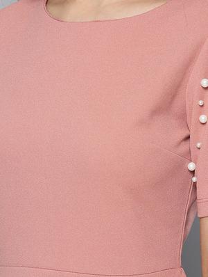 embellished sleeved solid peplum top - 16740462 - Standard Image - 4