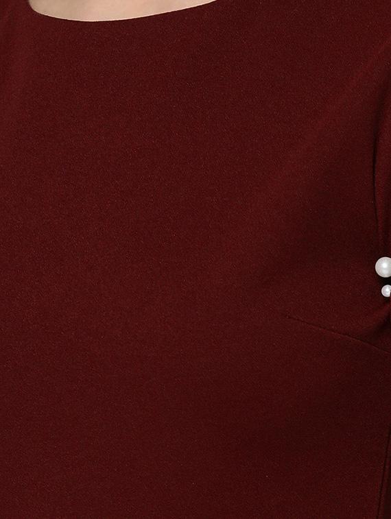 embellished sleeved solid peplum top - 16740463 - Zoom Image - 4