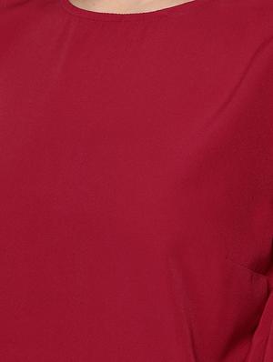round neck bell sleeved top - 16740468 - Standard Image - 4