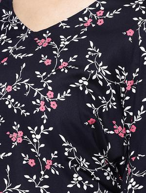 v neck bell sleeved floral top - 16740473 - Standard Image - 5