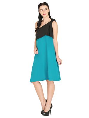 single shoulder color block a-line dress - 16740498 - Standard Image - 2