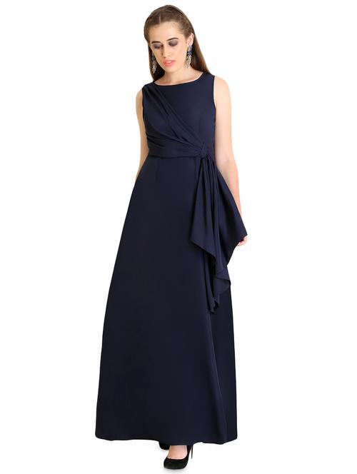 gathered ruffle trim maxi dress - 16740794 - Standard Image - 1