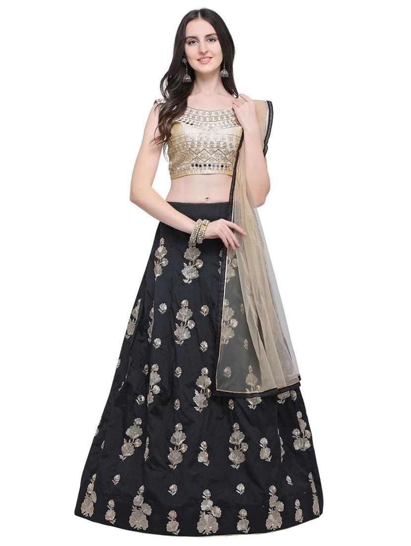 embroidered a-line lehenga - 16740805 - Zoom Image - 1