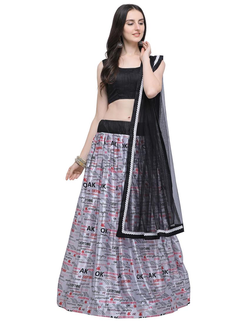 printed a-line lehenga - 16740820 - Zoom Image - 1