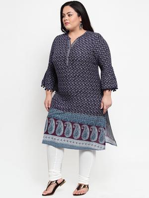 printed straight kurta - 16740871 - Standard Image - 2