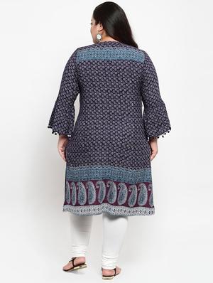 printed straight kurta - 16740871 - Standard Image - 3
