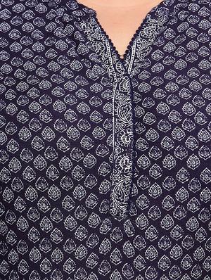 printed straight kurta - 16740871 - Standard Image - 4