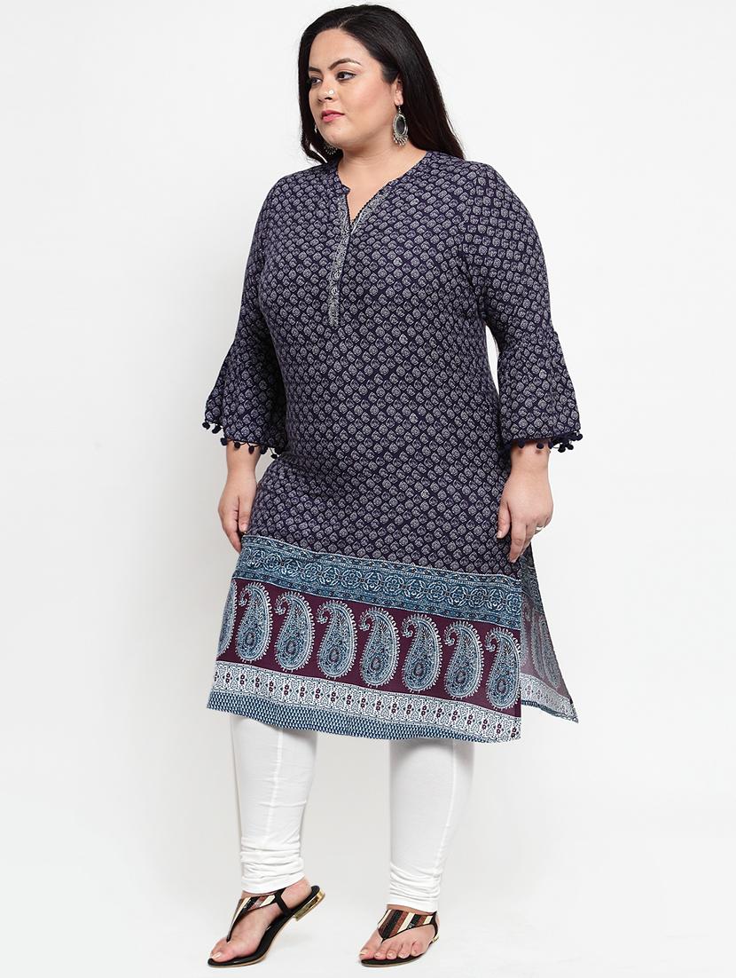 printed straight kurta - 16740871 - Zoom Image - 2