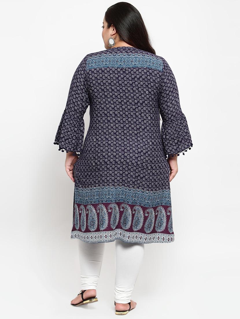 printed straight kurta - 16740871 - Zoom Image - 3