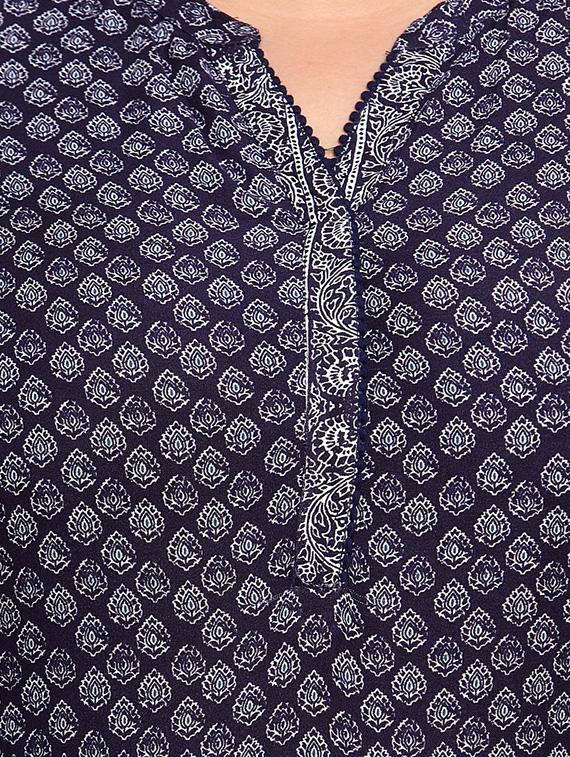 printed straight kurta - 16740871 - Zoom Image - 4