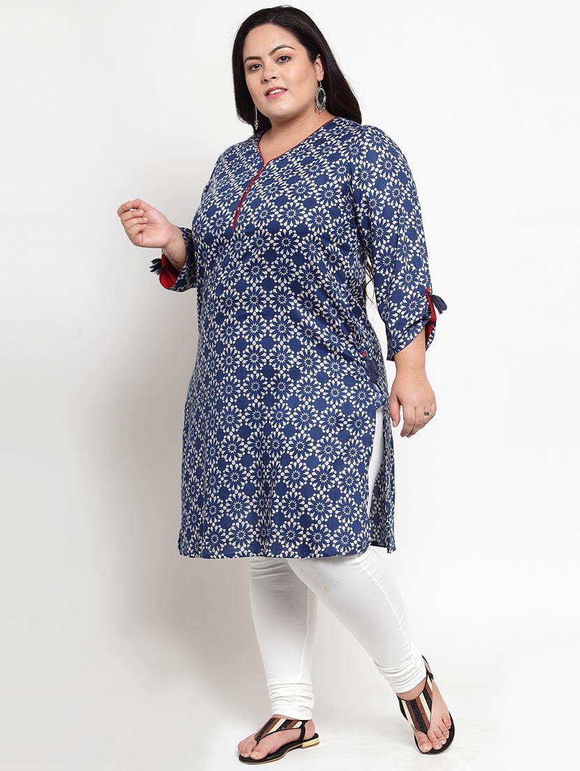 indigo straight kurta - 16740879 - Zoom Image - 2