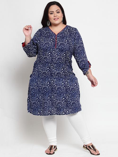 indigo straight kurta - 16740881 - Standard Image - 1
