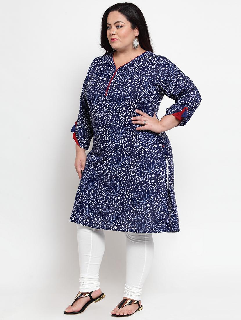indigo straight kurta - 16740881 - Zoom Image - 2
